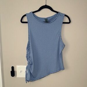 Wild Fable Blue Gingham Sleeveless Side-Tie Top